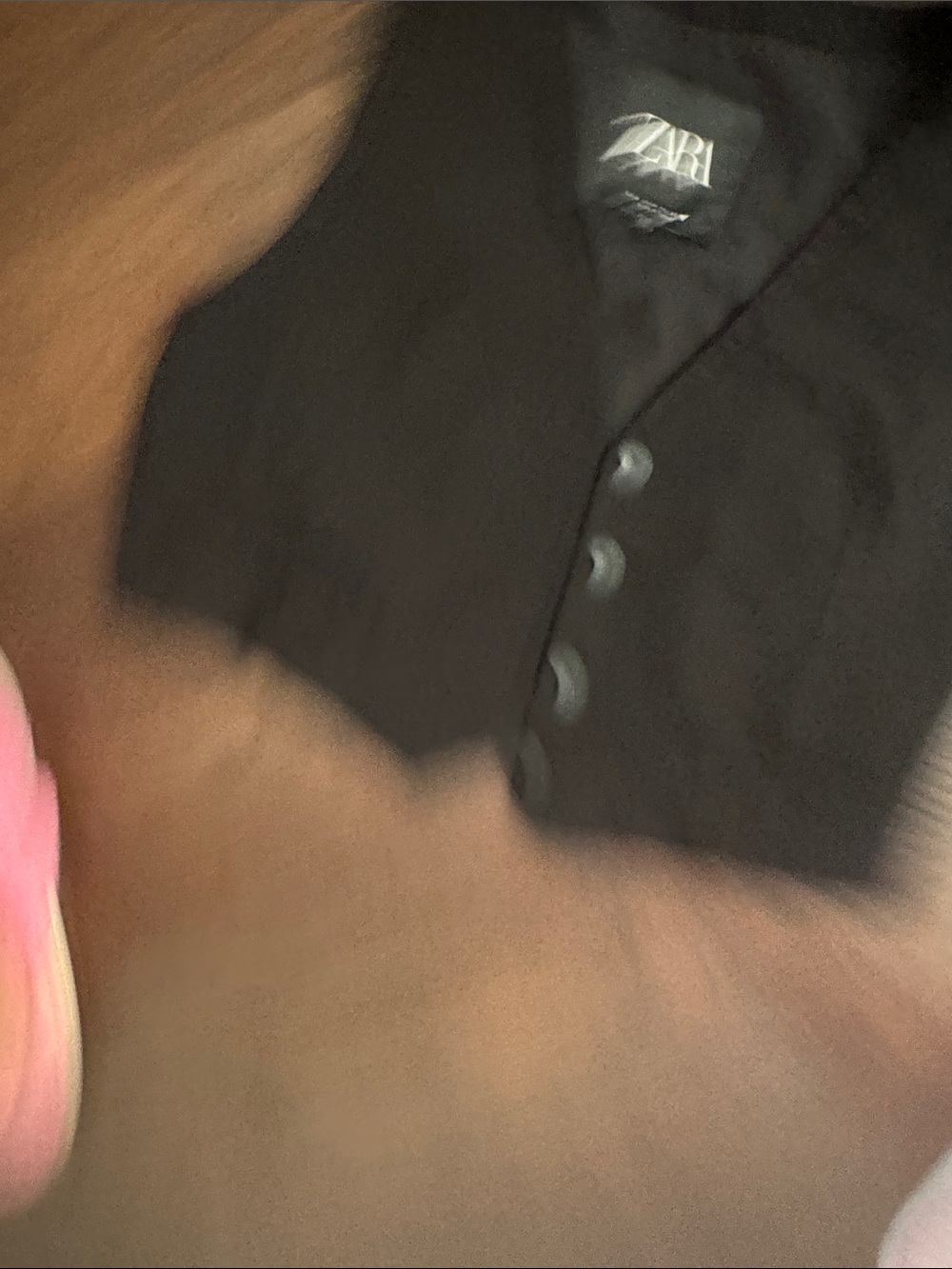 Zara Black Tailored Button Vest - Picture 4 of 7